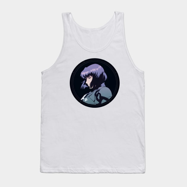 Cybernetic Journeys: Ghost in the Shell Aesthetics, Techno-Thriller Manga, and Mind-Bending Cyber Warfare Art Tank Top by insaneLEDP